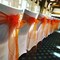 10 Pieces Orange Luxury Angle End Organza Chair Strips, 12"x116" Party Accessories